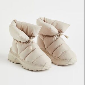 H&M cream ankle boots